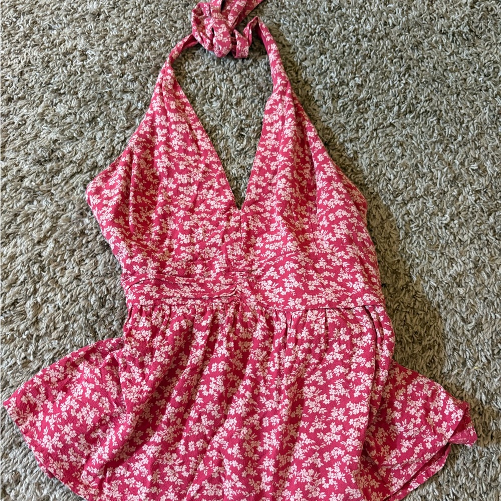 American Eagle Outfitters Pink and White Kids One Piece